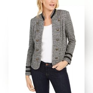Women's Marled Military Band Jacket